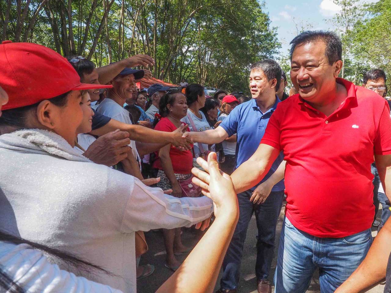 NO ELECTIONS? Speaker Pantaleon Alvarez arrives in Tagum City on April 6, 2018, for the mass oath taking of new PDP-Laban members. File photo from Alvarez's office 