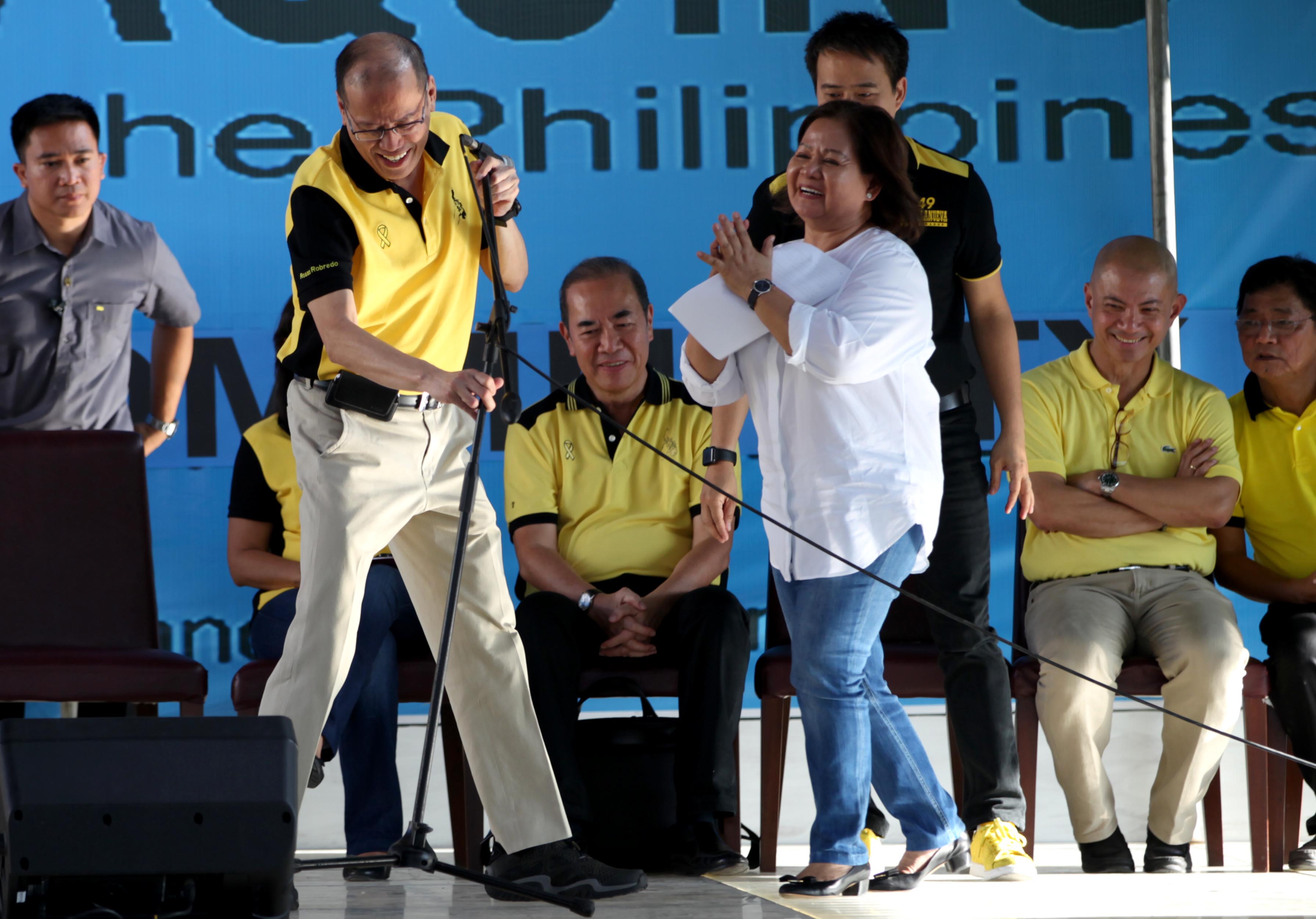 SUPPORT. Liberal Party (LP) chairman President Benigno S. Aquino III delivers his speech during the Meeting with Local Leaders at the San Fernando City Pampangga Thursday, March 16, 2016. (Photo by Benhur Arcayan /Malacanang Photo Bureau)  