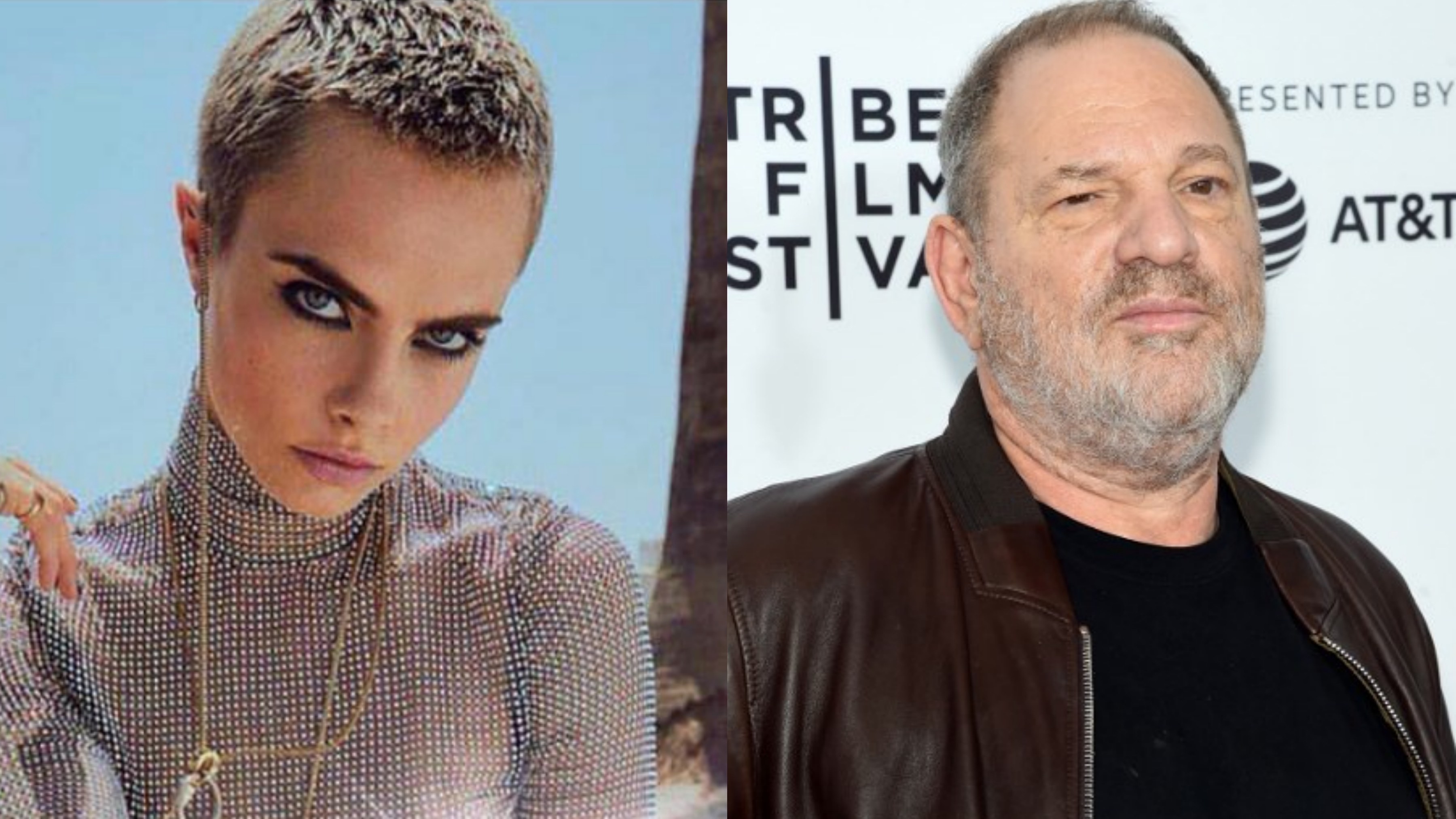 COMING FORWARD Cara Delevingne is the latest actress and model to accuse Harvey Weinstein of sexual harassment. Photos from Instagram/@caradelevingne/Jamie McCarthy/Getty Images for Tribeca Film Festival/AFP 