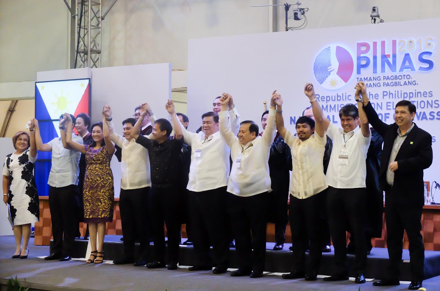 NEW SENATORS. The Commission on Elections proclaims the 12 new senators of the Philippines. All photos by Alecs Ongcal/ Rappler  