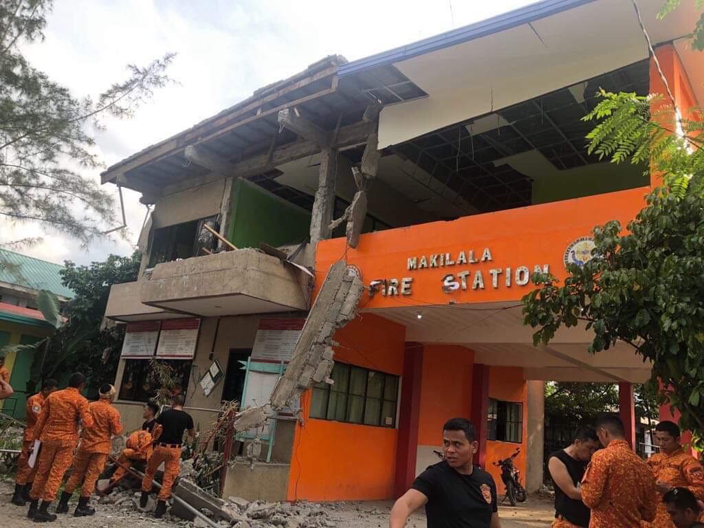 UNSAFE. Inspectors deemed the facility 'off limits' due to possible collapse. Photo from QC DRRMC 
