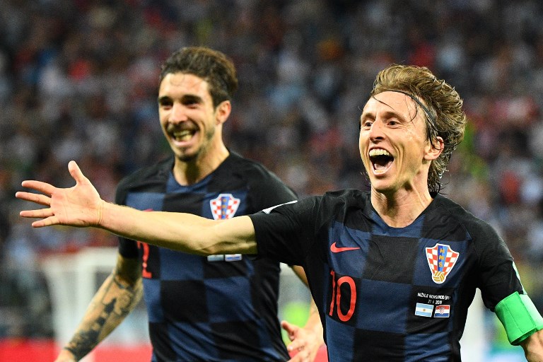 CONSISTENCY. Croatian star Luka Modric (right) looks to lead the way again in the last 16 after Croatia’s impressive run in the group stage. Photo by Johannes Eisele/AFP  
