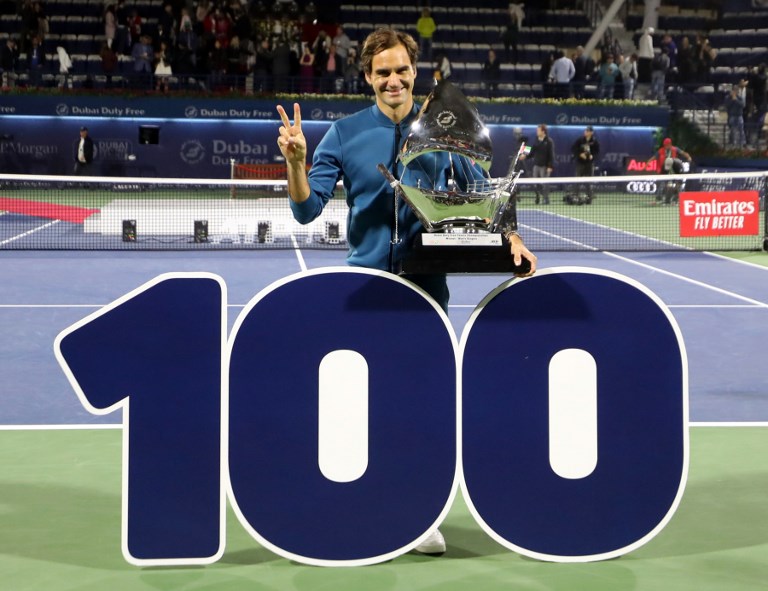 LEGEND. Tennis great Roger Federer makes history yet again. Photo by Karim Sahib/AFP 