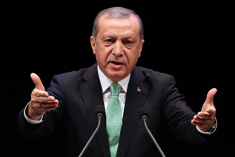 NEW SYRIA OPERATION. Turkish President Recep Tayyip Erdogan says pro-Ankara Syrian rebels are staging a new military operation in Syria's northwestern Idlib province. File photo by Adem Altan/AFP     