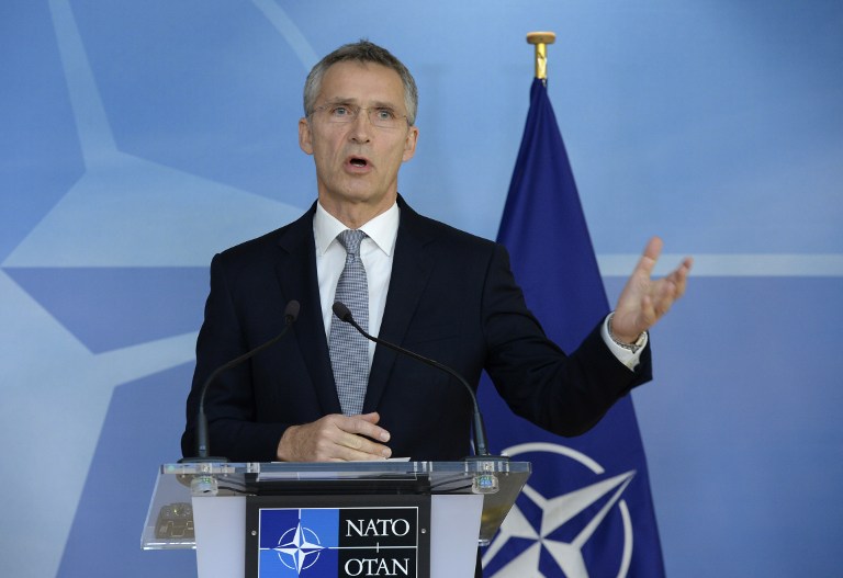 JEN STOLTENBERG. NATO Secretary General Jens Stoltenberg speaks during a press conference with chairman of the Presidency of Bosnia Herzegovina at the NATO headquarters in Brussels on November 9, 2016. File photo by Thierry Charlier 