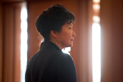 SCANDAL PROBE. This file photo taken on February 26, 2015 shows South Korea's President Park Geun-Hye at the presidential Blue House in Seoul. File photo by Ed Jones/AFP   
