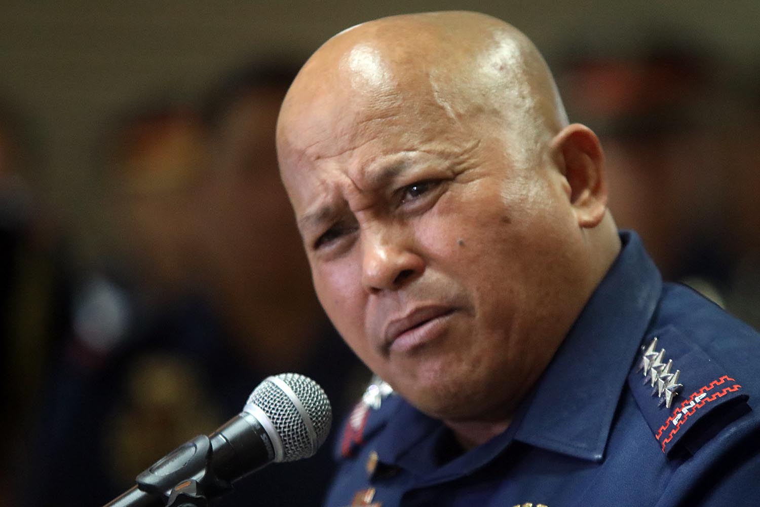RETIRING SOON. PNP chief Ronald Dela Rosa at a press conference at Camp Crame Headquarters. File photo by Darren Langit/Rappler 