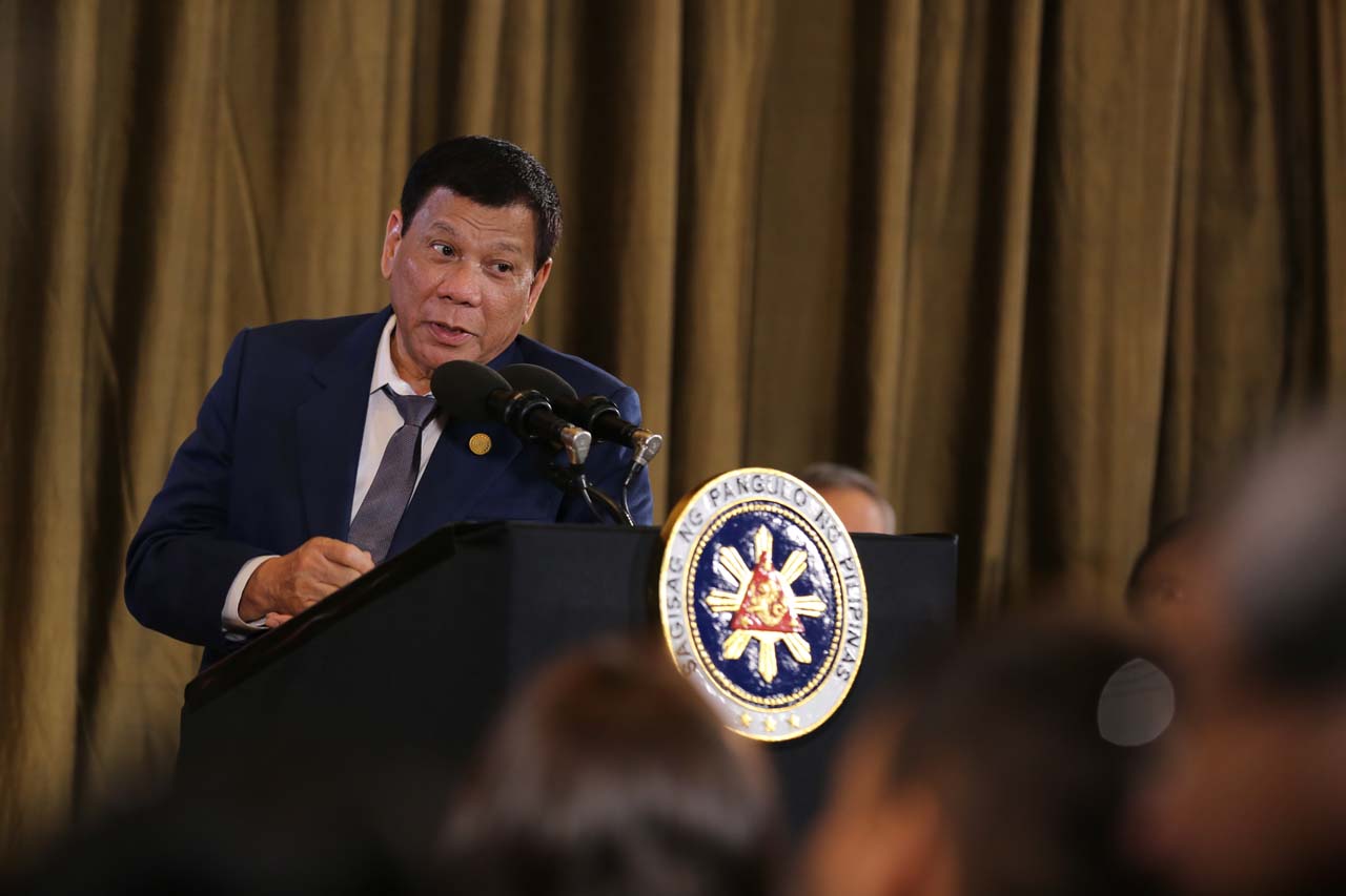 CRACKDOWN ON CORRUPTION. President Rodrigo Duterte orders all Energy Regulatory Commission (ERC) officials to resign immediately due to reports of corruption during a press conference at Melia Hotel in Lima, Peru on November 20. Photo by King Rodriguez/Presidential Photo  
