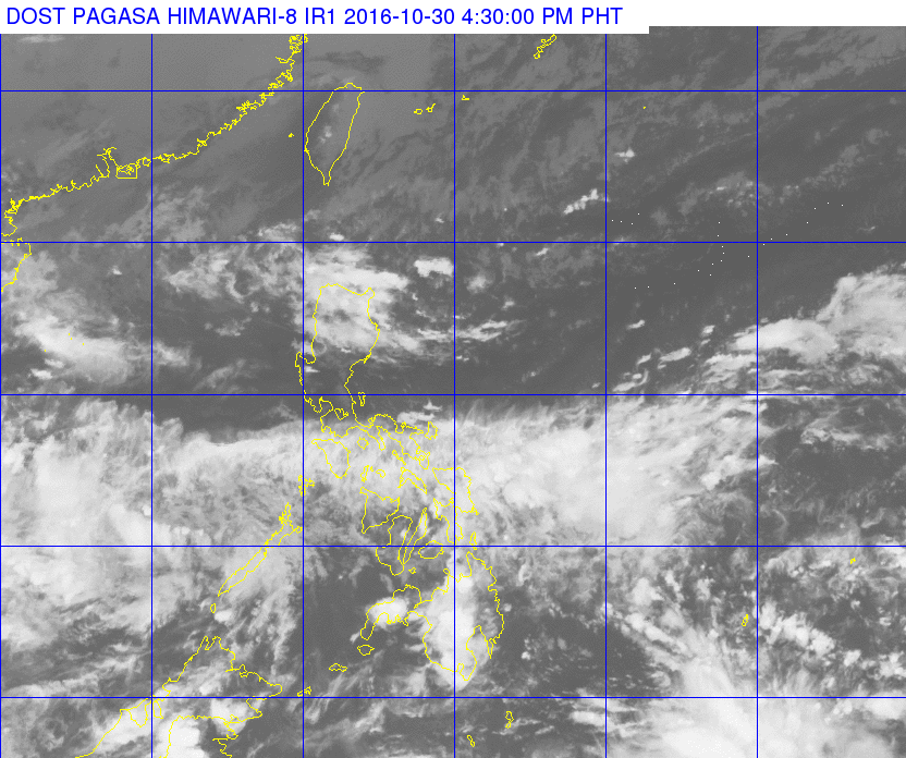 Satellite image as of October 30, 4:30 pm. Image courtesy of PAGASA 