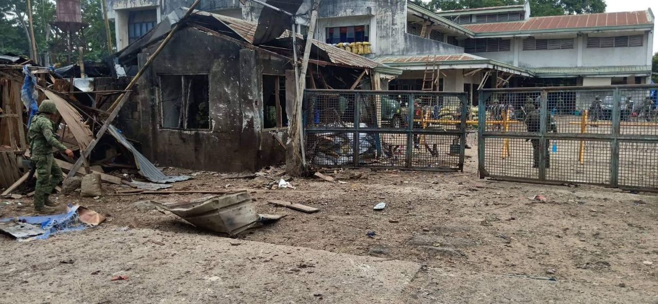 BLAST SITE. Twin bombings hit a military camp in Indanan, Sulu, on June 28, 2019. Sourced photo
 