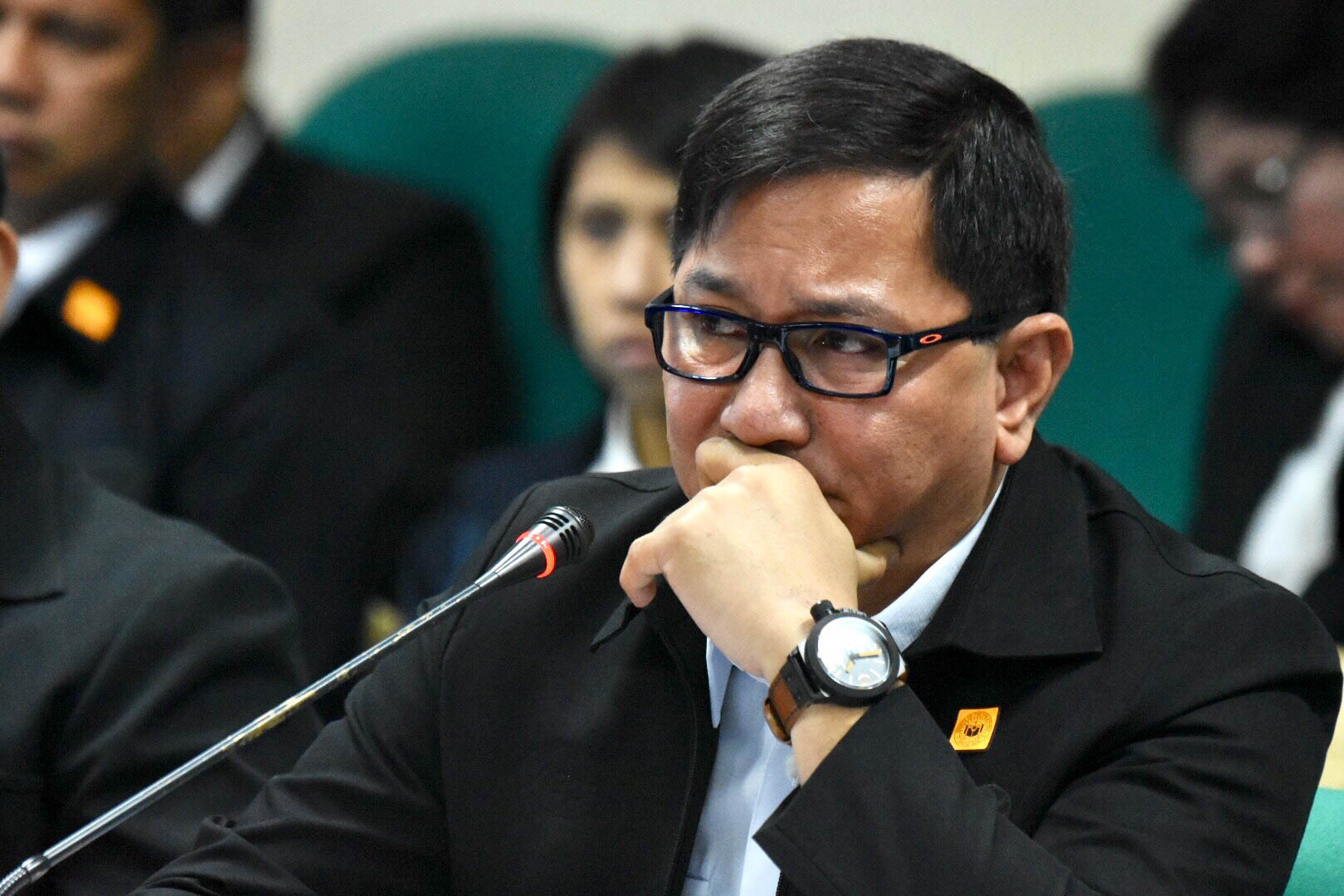THREATENED. PDEA Director General Aaron Aquino tells a Senate panel on October 3, 2019, that he ahs received information that his family is being targeted. Photo by Angie de Silva/Rappler  