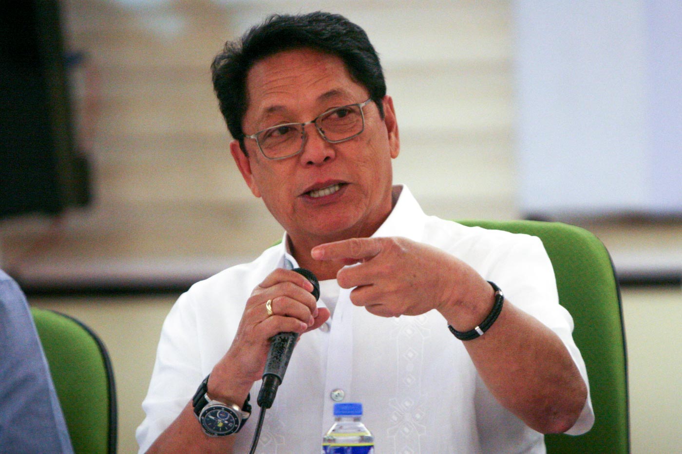 REGULARIZATION. Labor Secretary Silvestre Bello III orders the regularization of around 10,000 PLDT employees following findings that they are performing core functions of the company. Photo by Ben Nabong/Rappler  