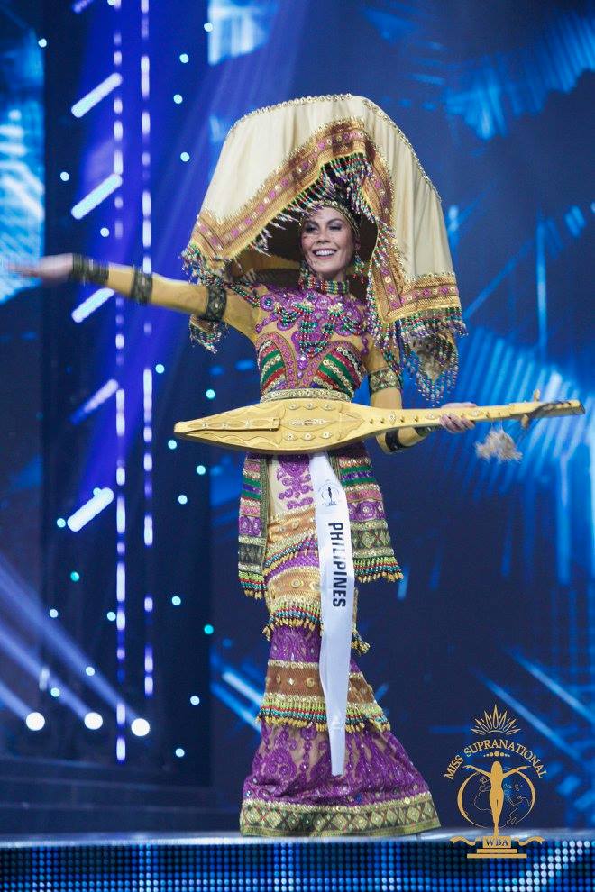 MINDANAO TRIBUTE. Chanel Olive Thomas in her Tboli-inspired national costume at the Miss Supranational 2017 pageant. Photo from Facebook/Miss Supranational   