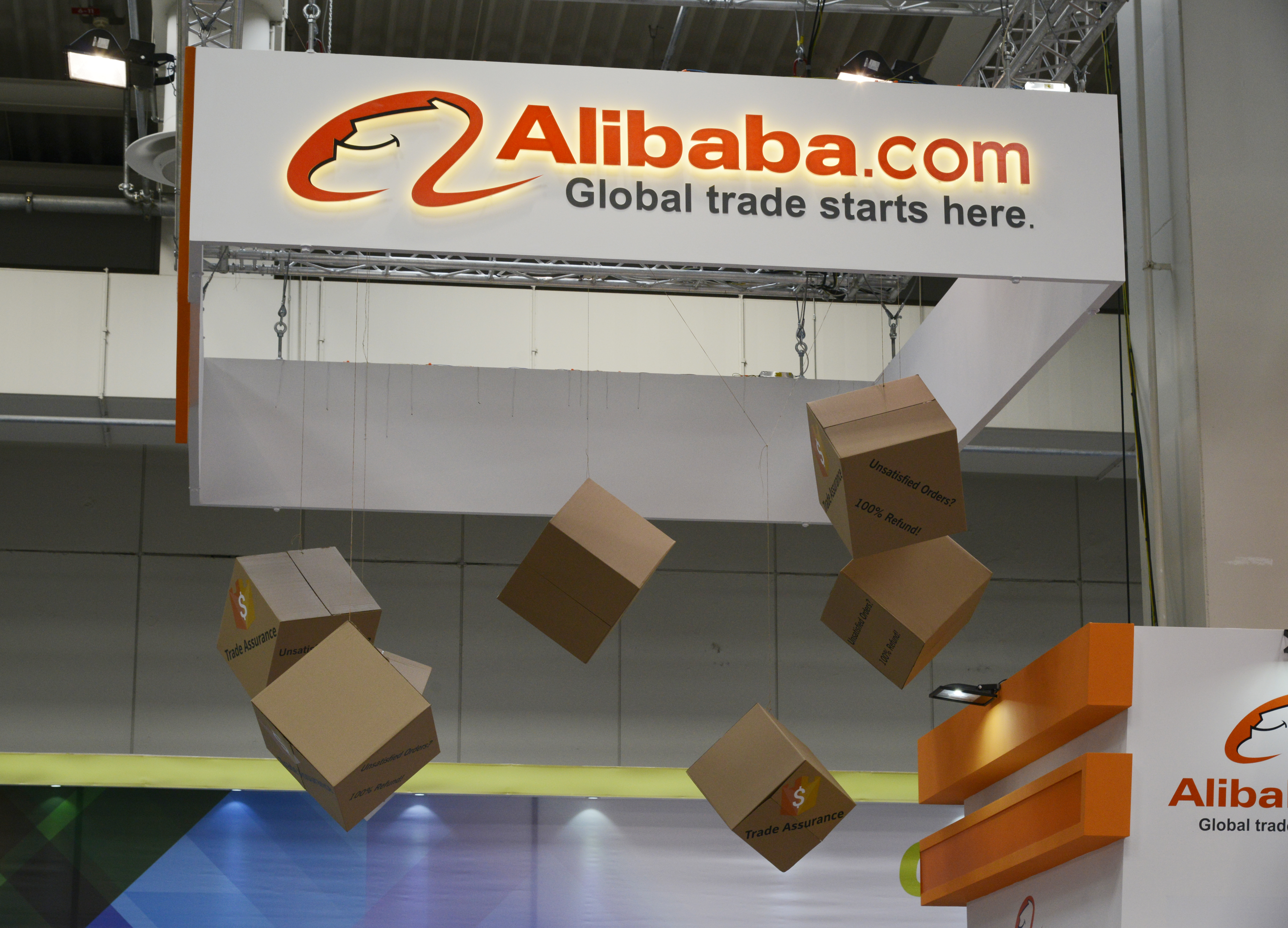 SURGE IN GROWTH. A file photo dated March 16, 2016 shows the Alibaba.com stand at the CeBIT computer show in Hanover, Germany. File photo by Mauritz Antin/EPA 