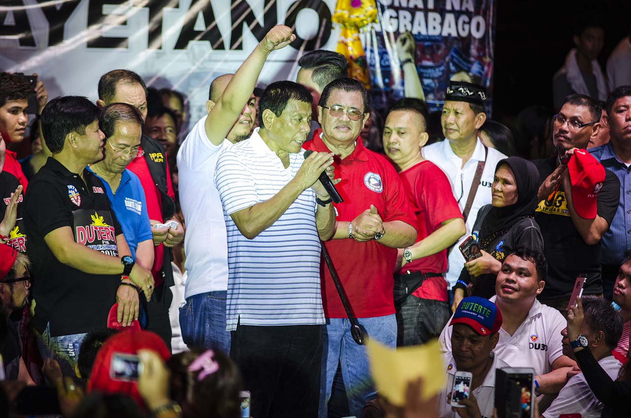 SCRUTINIZING. As Davao City Mayor Rodrigo Duterte prepares to become the next president of the Philippines, the business community will be keenly watching the formation of his economic team . File photo by Rob Reyes   