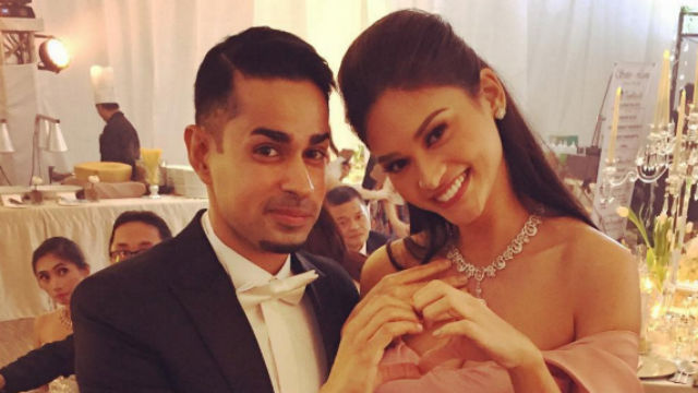 WEDDING GUESTS. Miss Universe 2015 Pia Wurtzbach and Sam YG were among the guests at Pauleen Luna and Vic Sotto's wedding reception. Screengrab from Instagram/_samyg 