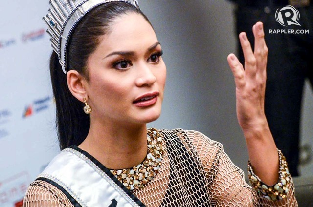 NEUTRAL FILIPINO ACCENT. Miss Universe 2015 Pia Wurtzbach speaks to reporters on January 24, 2016. Photo by Alecs Ongcal/Rappler 