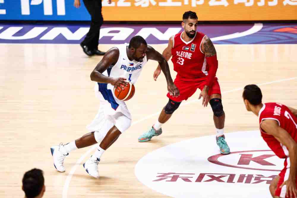 FIRST LOSS. Andray Blatche led Gilas Pilipinas in a losing effort against Palestine despite being out of shape for the last couple of months. Photo from FIBA  