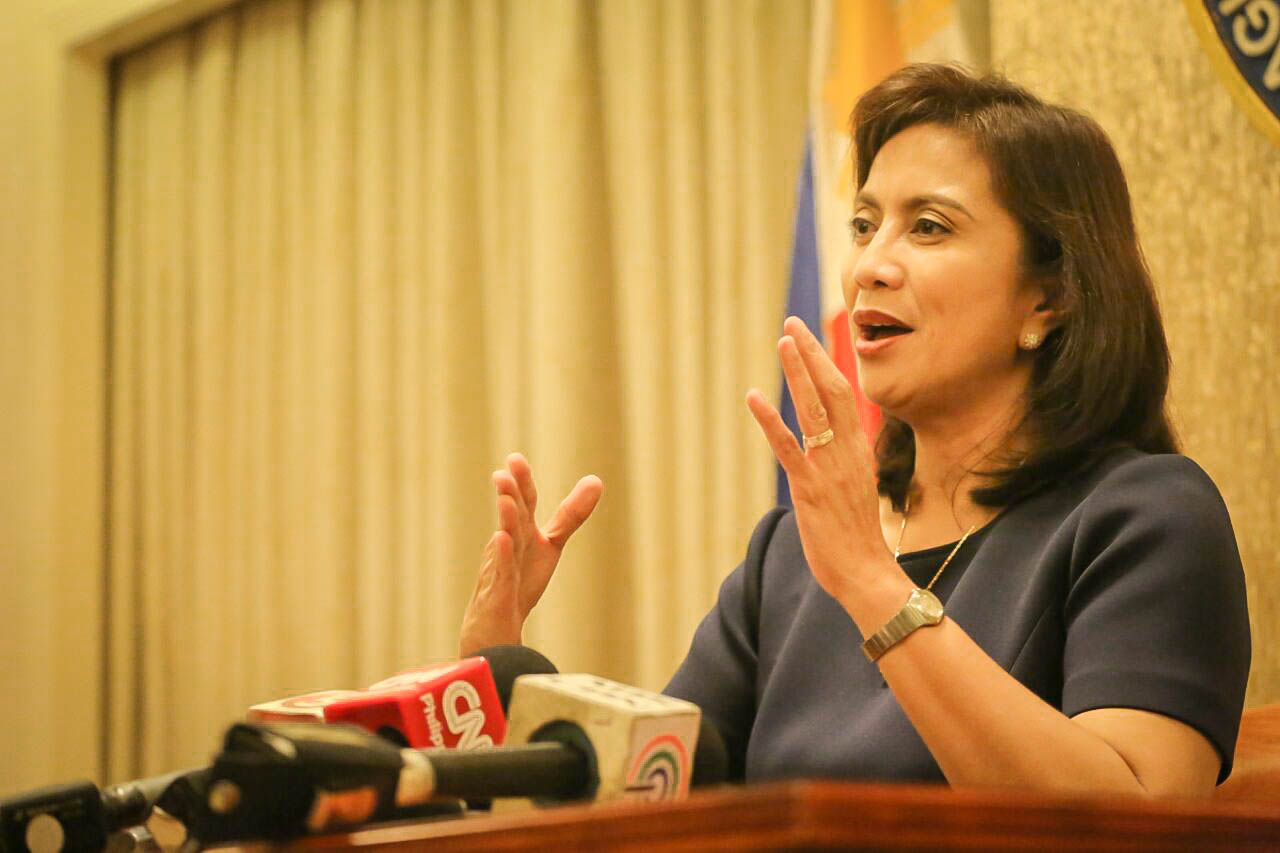 RESIGNATION. Vice President Leni Robredo is stepping down as chairperson of the Housing and Urban Development Coordinating Council. File photo 