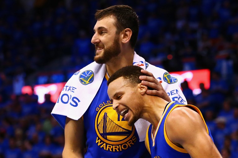 PROVEN CHAMPION. Andrew Bogut may just go for another title run with Steph Curry and the Warriors. Photo by Maddie Meyer/Getty Images/AFP 