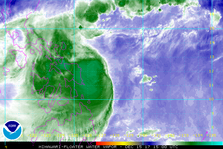Satellite image as of December 15, 11 pm. Image courtesy of PAGASA 