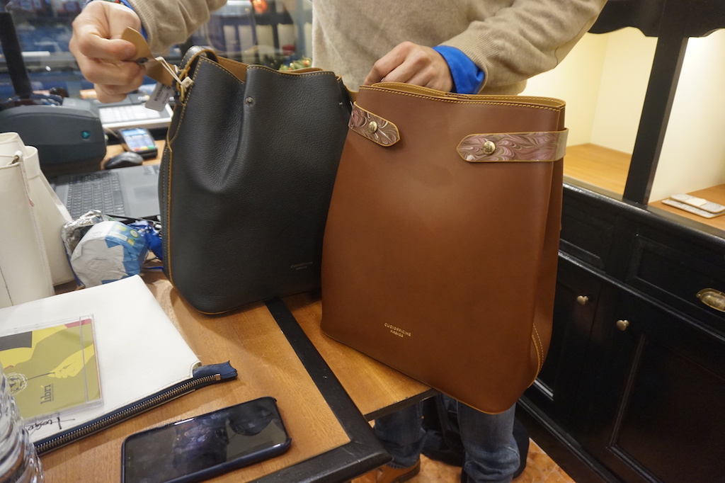 TWINNING. Sister bags that come in different styles of leather. Photo by Carol Ramoran 
