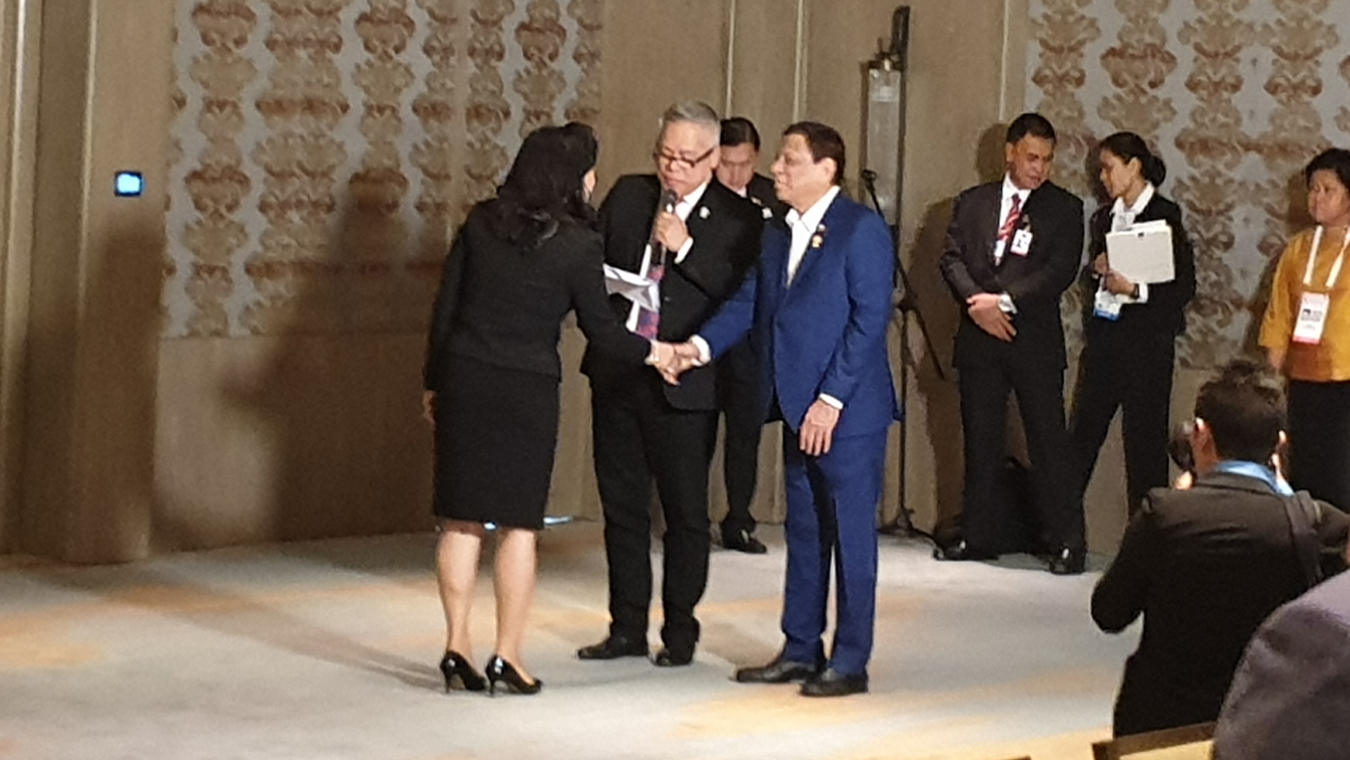 THAILAND VISIT. Thai companies pay a courtesy call on President Rodrigo Duterte during his visit to Bangkok, Thailand. Contributed photo 