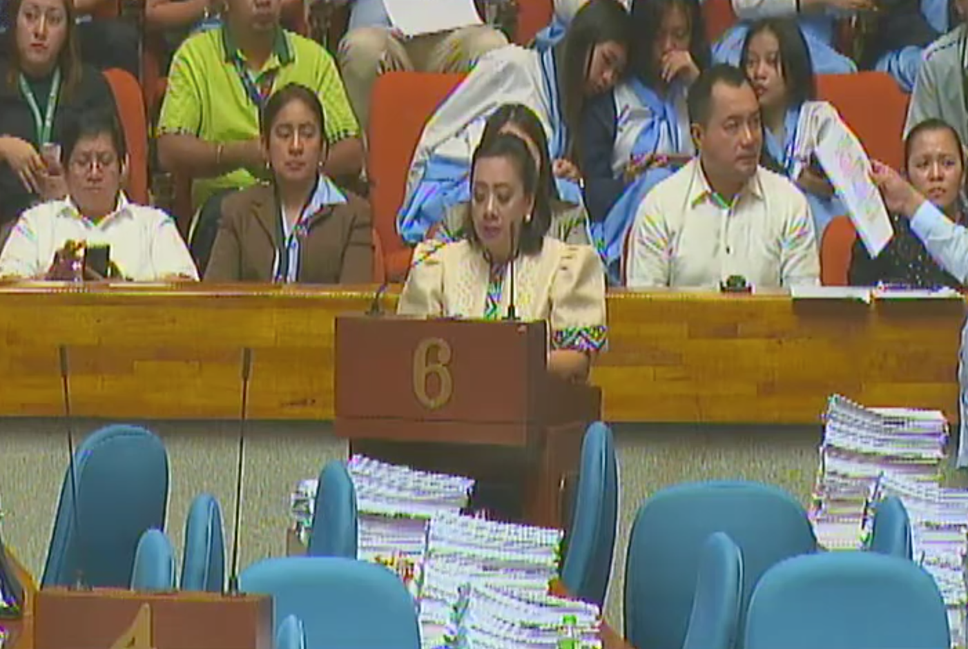 House committee on women and gender equality chair Ma. Lourdes Acosta Alba. Screenshot from House of Representatives' Youtube account 
