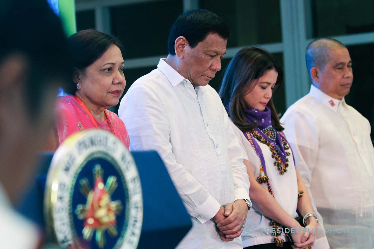 NEW TOURISM CHIEF. President Rodrigo Duterte is seen with Senator Cynthia Villar, Agriculture Undersecretary Bernadette Puyat, and Agrilink/Foodlink/Aqualink 2017 Chairman Candelario Miculob in an event on October 5, 2017. Puyat is the new tourism secretary named by Duterte on May 8, 2018. Malacañang file photo  