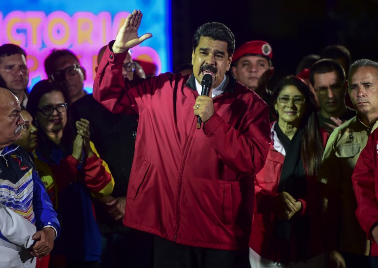 CLAIMING VICTORY. Venezuelan president Nicolas Maduro celebrates the results of the 'Constituent Assembly' in Caracas, Venezuela  on July 31, 2017. Photo by Ronaldo Schemidt/AFP  