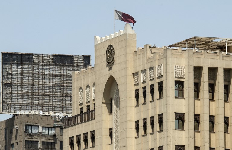 OUTPOST. A picture taken on June 6, 2017 shows the Qatari embassy in the Egyptian capital Cairo. Khaled Desouki/AFP 