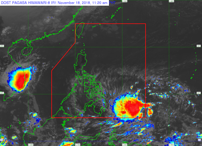 Satellite image of Tropical Depression Samuel as of November 18, 2018, 11 am. Image from PAGASA 