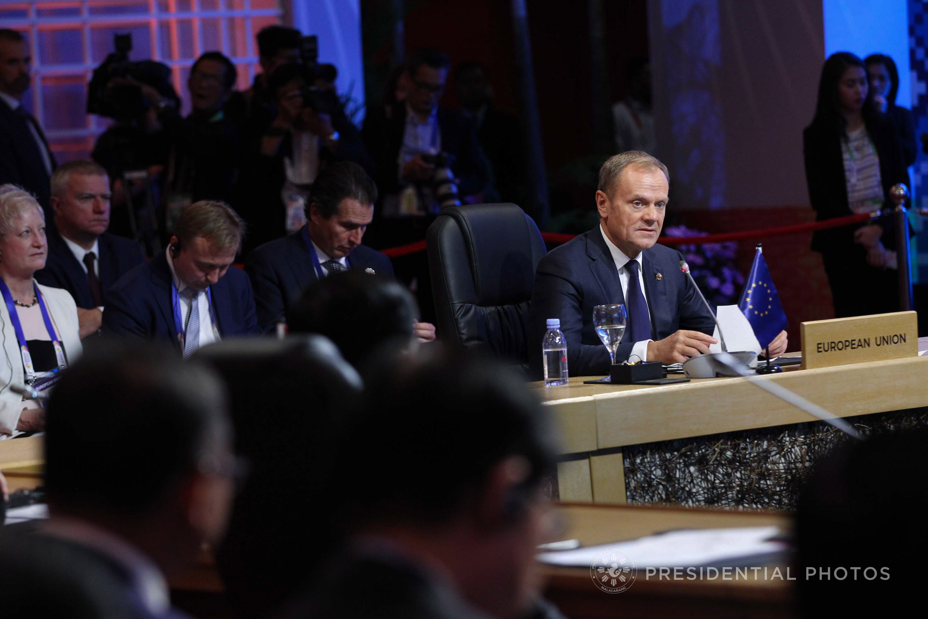 EU. This file photo shows European Council President Donald Tusk during the Association of Southeast Asia Nations-European Union (EU) 40th Anniversary Commemorative Summit at the Philippine International Convention Center on November 14, 2017. File photo by Ace Morandante/Presidential Photo 