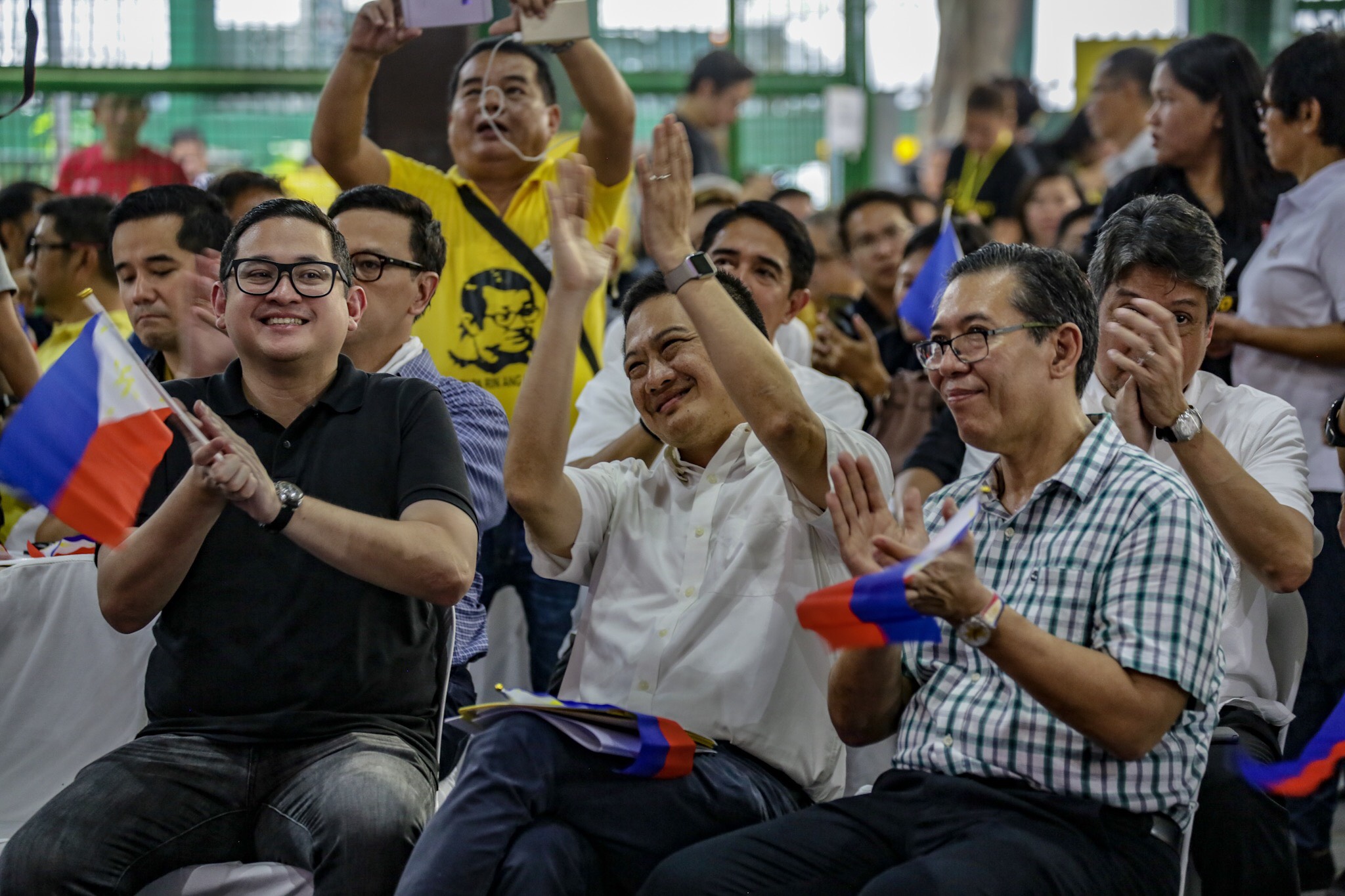 SENATORIAL BETS. (L-R) Bam Aquino, Erin Tañada, and Chel Diokno are included in the Liberal Party's senatorial slate for the 2019 elections. Photo by Maria Tan/Rappler 
