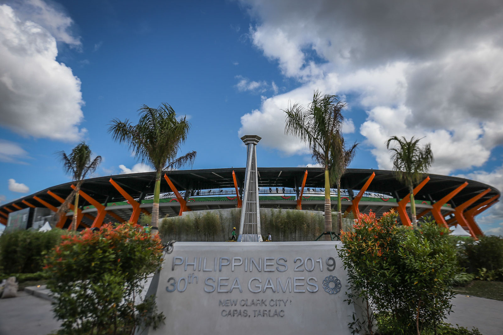 THE CAULDRON. The controversial SEA Games 2019 cauldron stands in front of the Athletics Stadium at the New Clark City in Capas, Tarlac. Photo by Josh Albelda/Rappler 