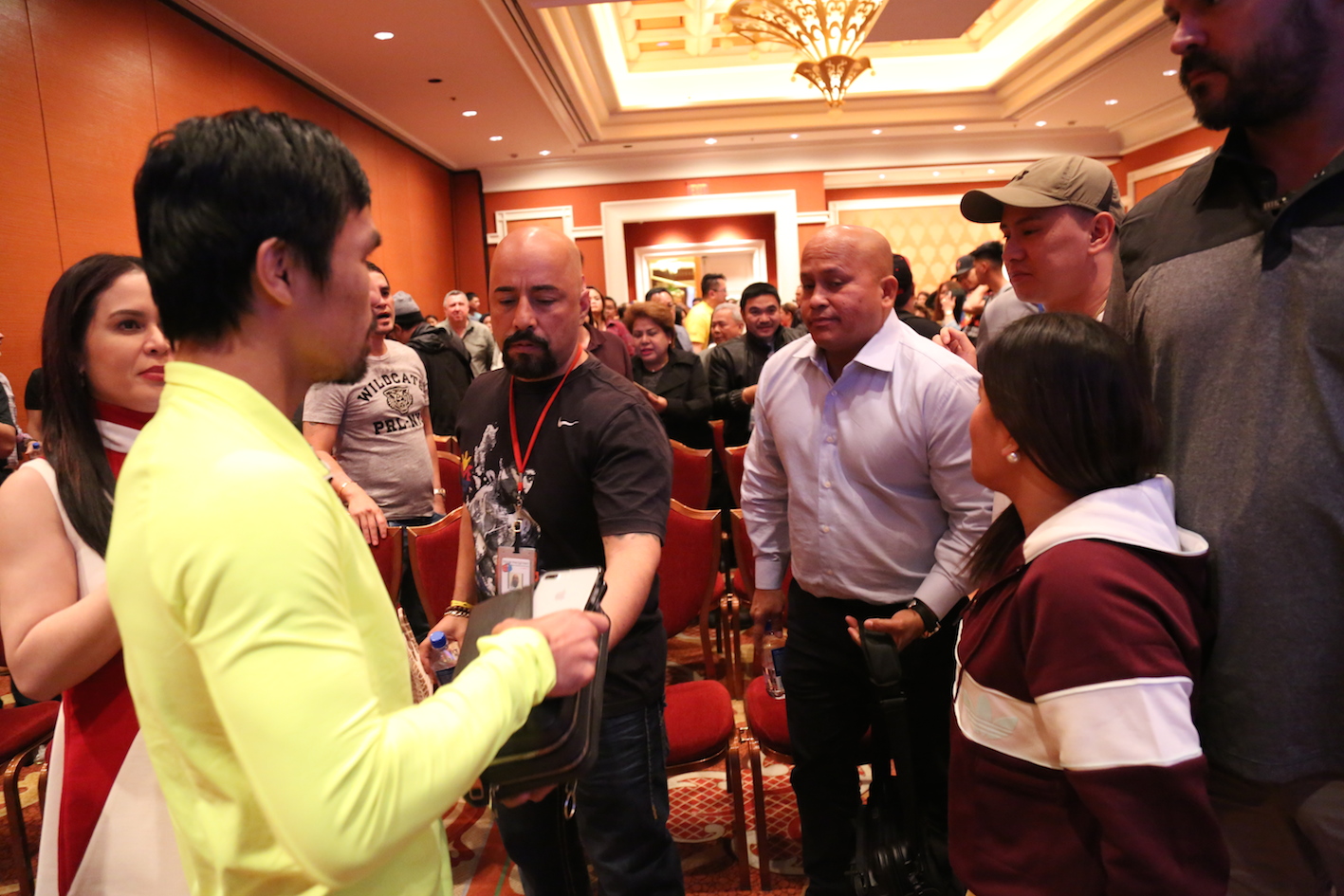 US TRIP. Senator Manny Pacquiao says there is nothing wrong with shouldering the US trip of Philippine National Police Chief Ronald Dela Rosa, his family, and other government officials. Photo by Wendell Alinea/Rappler  