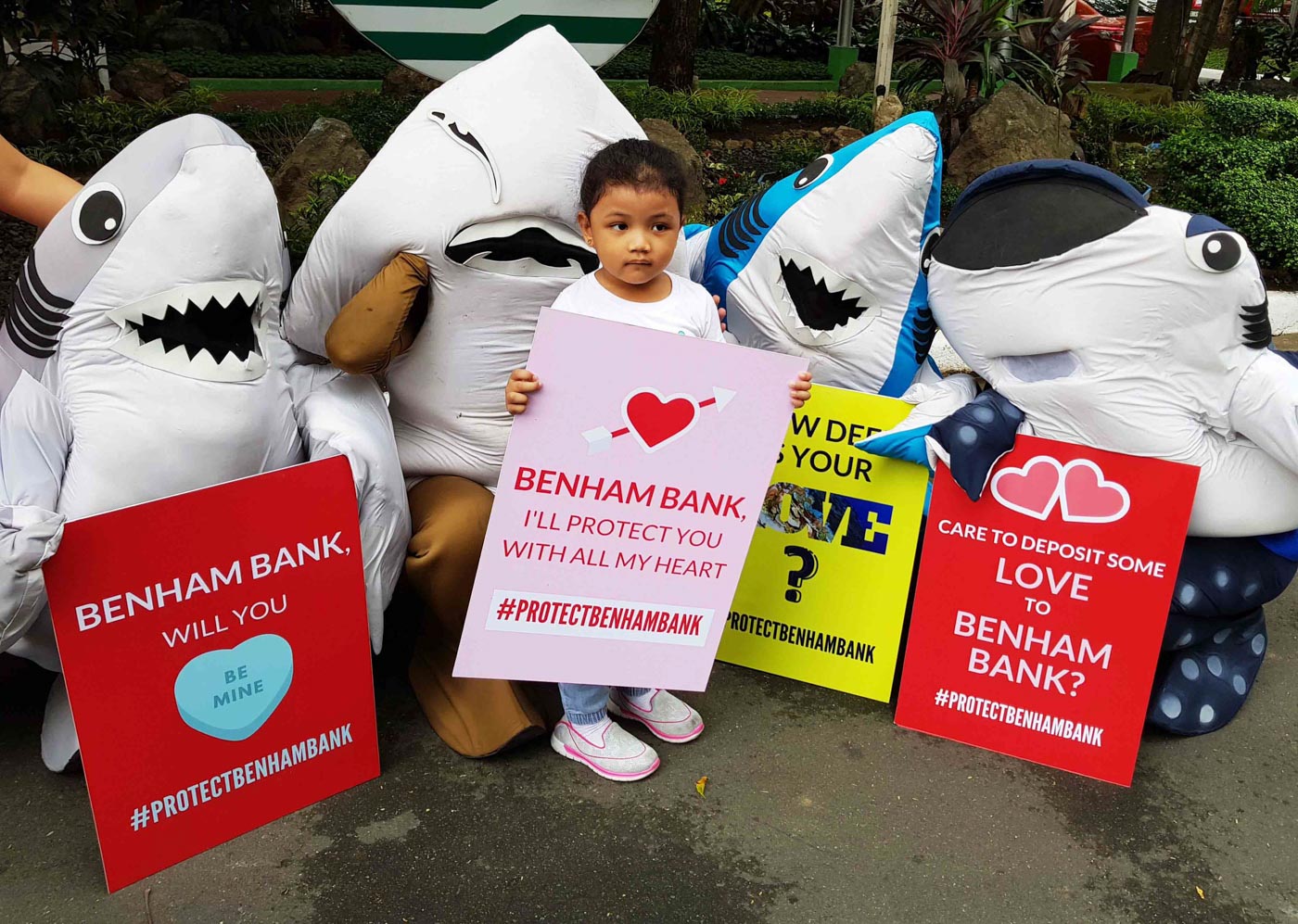 LOVE LETTERS. A young advocate pledges to protect Benham Bank. Photo courtesy of Gregg Yan/Oceana  