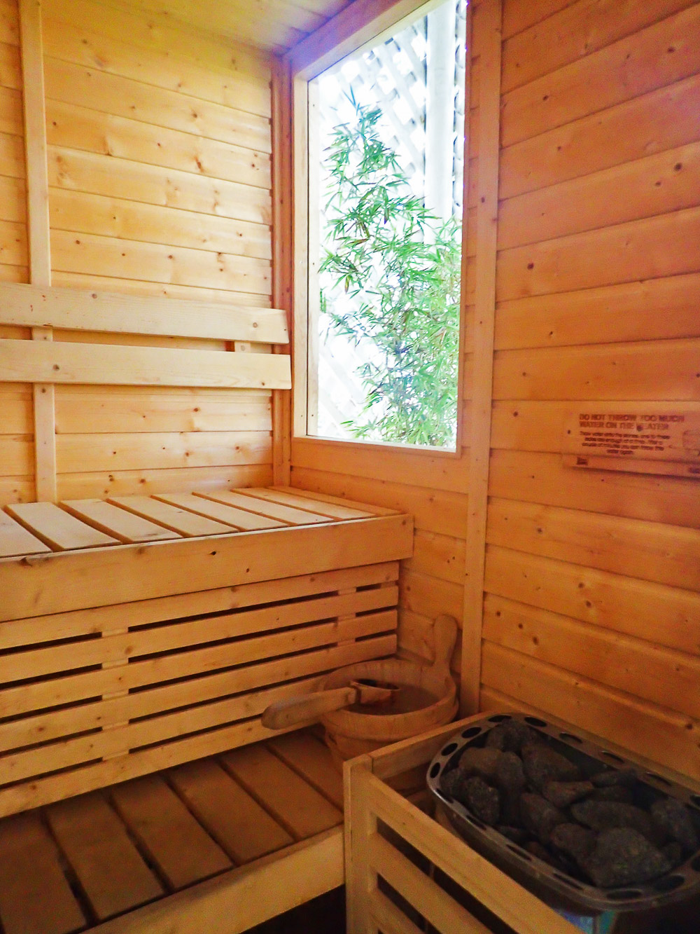STEAM ROOM WITH A VIEW. Detox while enjoying the view.  