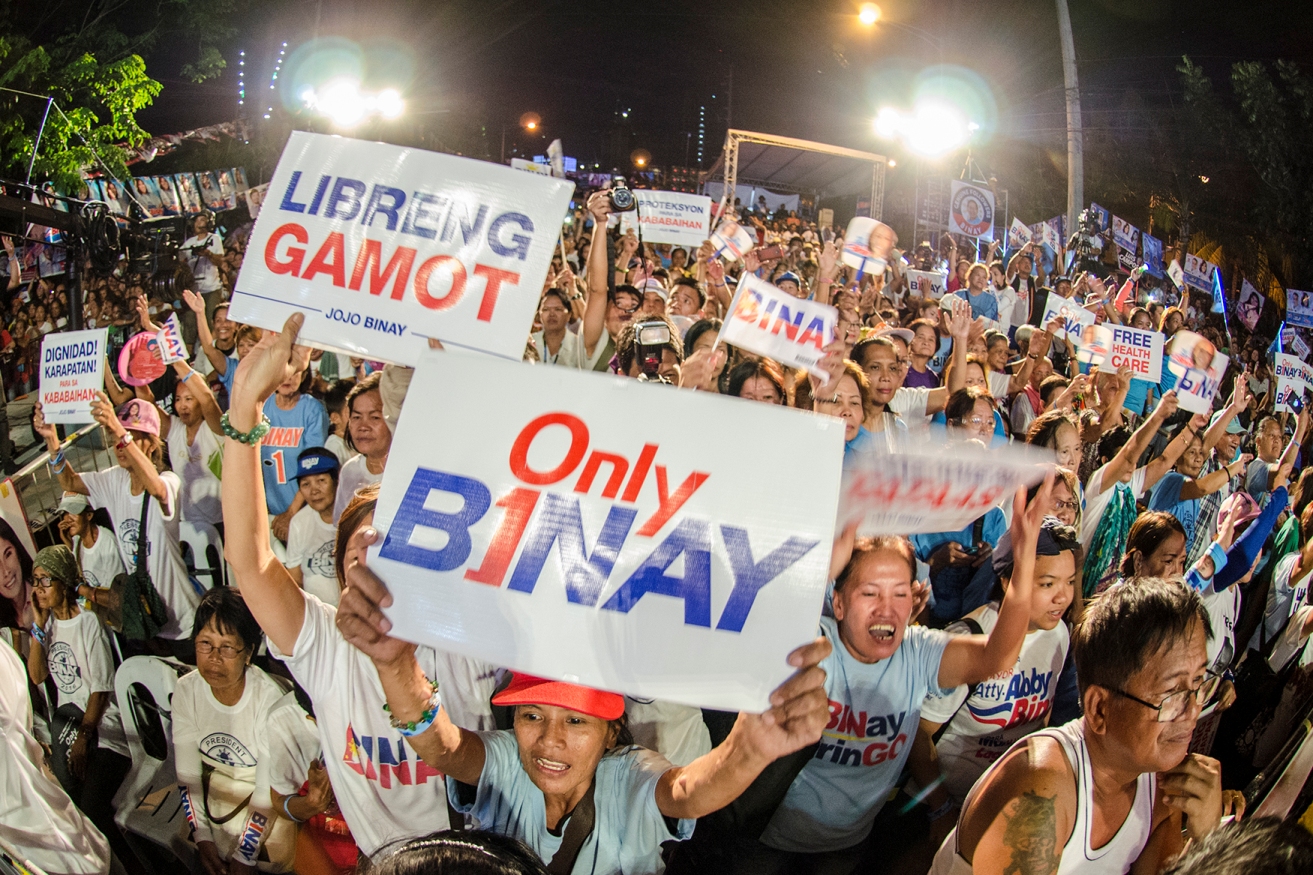 ONLY BINAY. Around 5.32 million voters believed the Vice President would help bring them out of poverty. Photo by Rob Reyes/ Rappler 