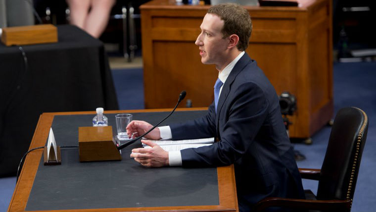 TESTIMONY. Facebook founder and CEO Mark Zuckerberg testifies during a Senate Commerce, Science and Transportation Committee and Senate Judiciary Committee joint hearing about Facebook on Capitol Hill in Washington, DC, April 10, 2018. Photo by Saul Loeb/AFP 