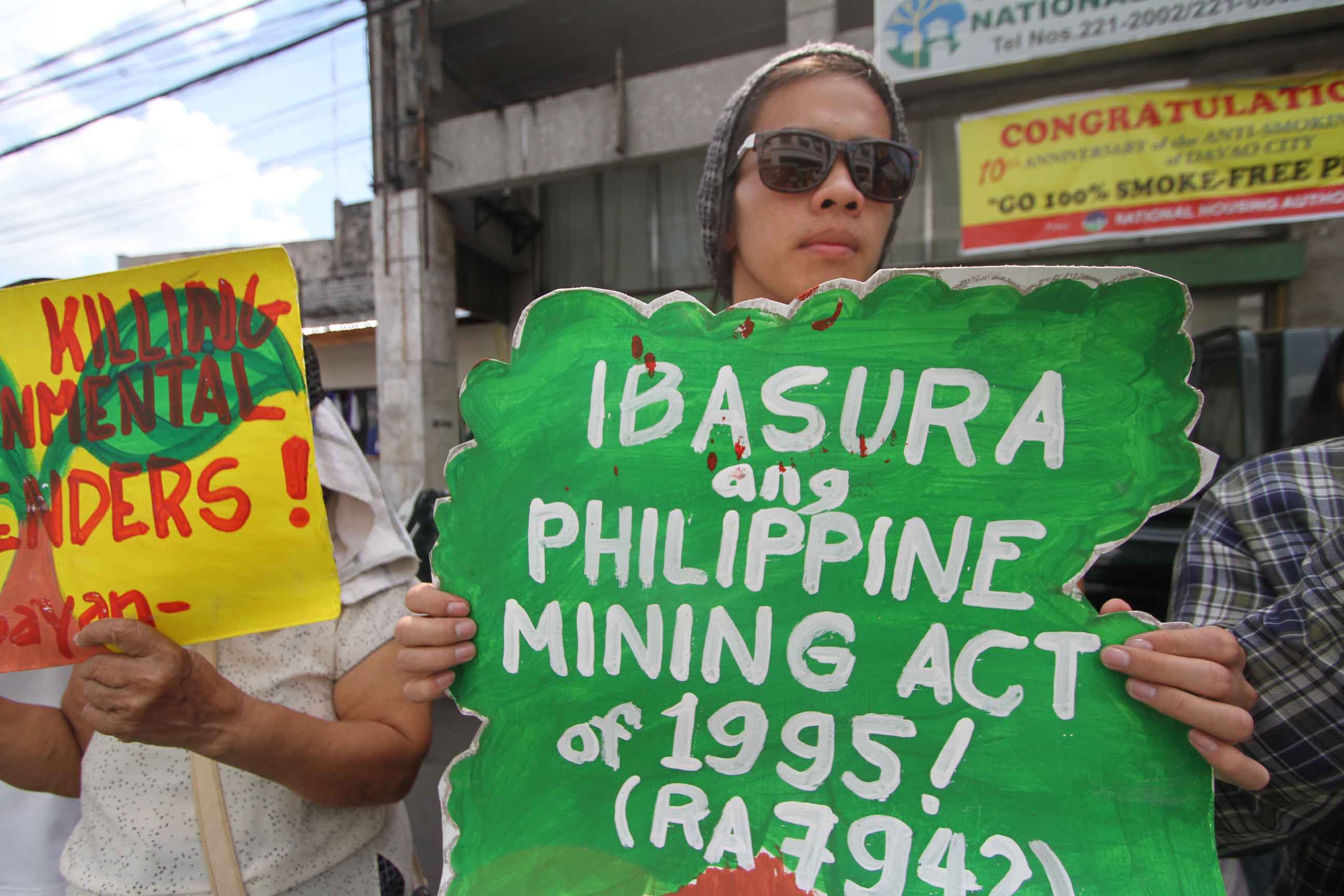 NO TO MINING. Activists demand reforms in the mining sector. Photo by Karlos Manlupig/Rappler 