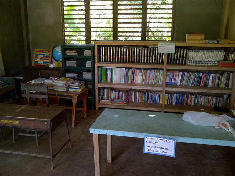 EDUCATION. Books that were donated by private citizens are now being used in the mini library at Palumbanes Elementary School