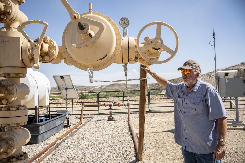 OIL WOES. Capitan Energy co-owner Craig Blair in Culberson County, Texas, on May 7, 2020. Photo by Paul Ratje/AFP 