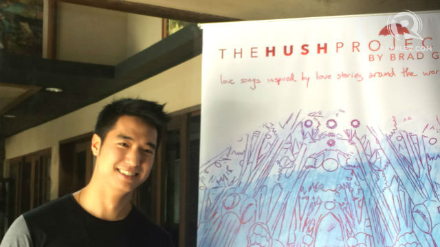 HUSH. The umbrella motif in his album is reminiscent to famous romantic Ted Mosby of 'How I Met Your Mother.' Photo by Tiffany Jillian Go/Rappler  