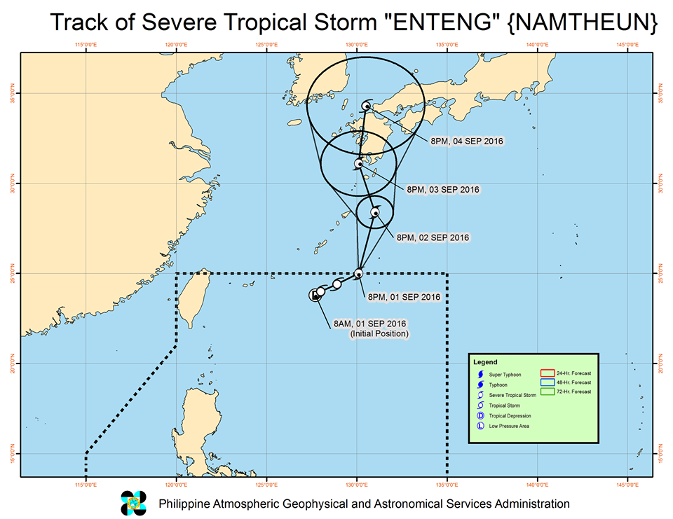 Severe Tropical Storm Enteng Leaves PAR