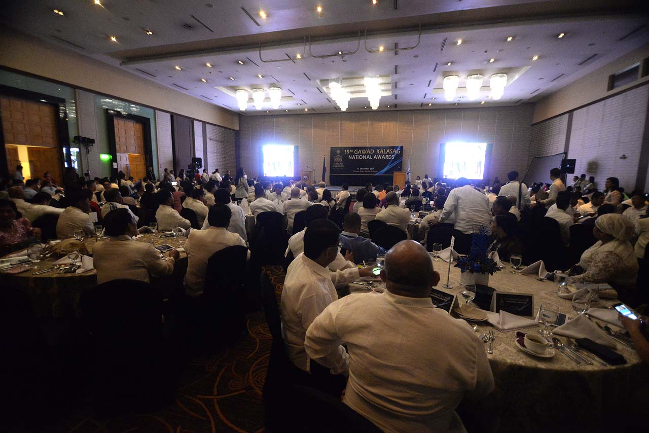 58 AWARDEES. NDRRMC awards 58 local councils and groups during the 19th Gawad Kalasag on Monday, December 11, 2017. Photo by Maria Tan/Rappler