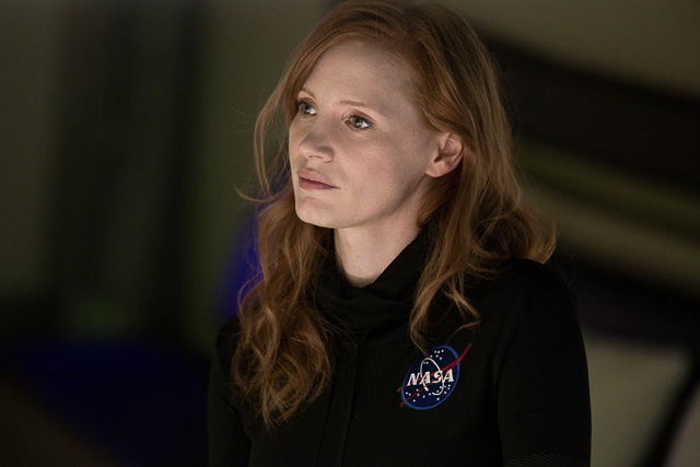 CAPTAIN. Jessica Chastain, as Melissa Lewis, leads the crew of Ares 3. Photo courtesy of 20th Century Fox 
