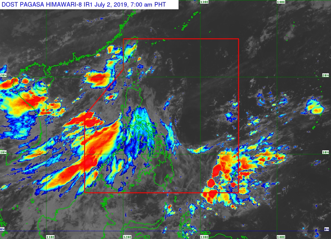 Satellite image as of July 2, 2019, 7 am. Image from PAGASA 
