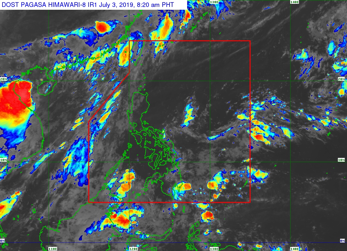 Gensan Weather Satellite Map Pagasa Spots Lpa East Of General Santos City