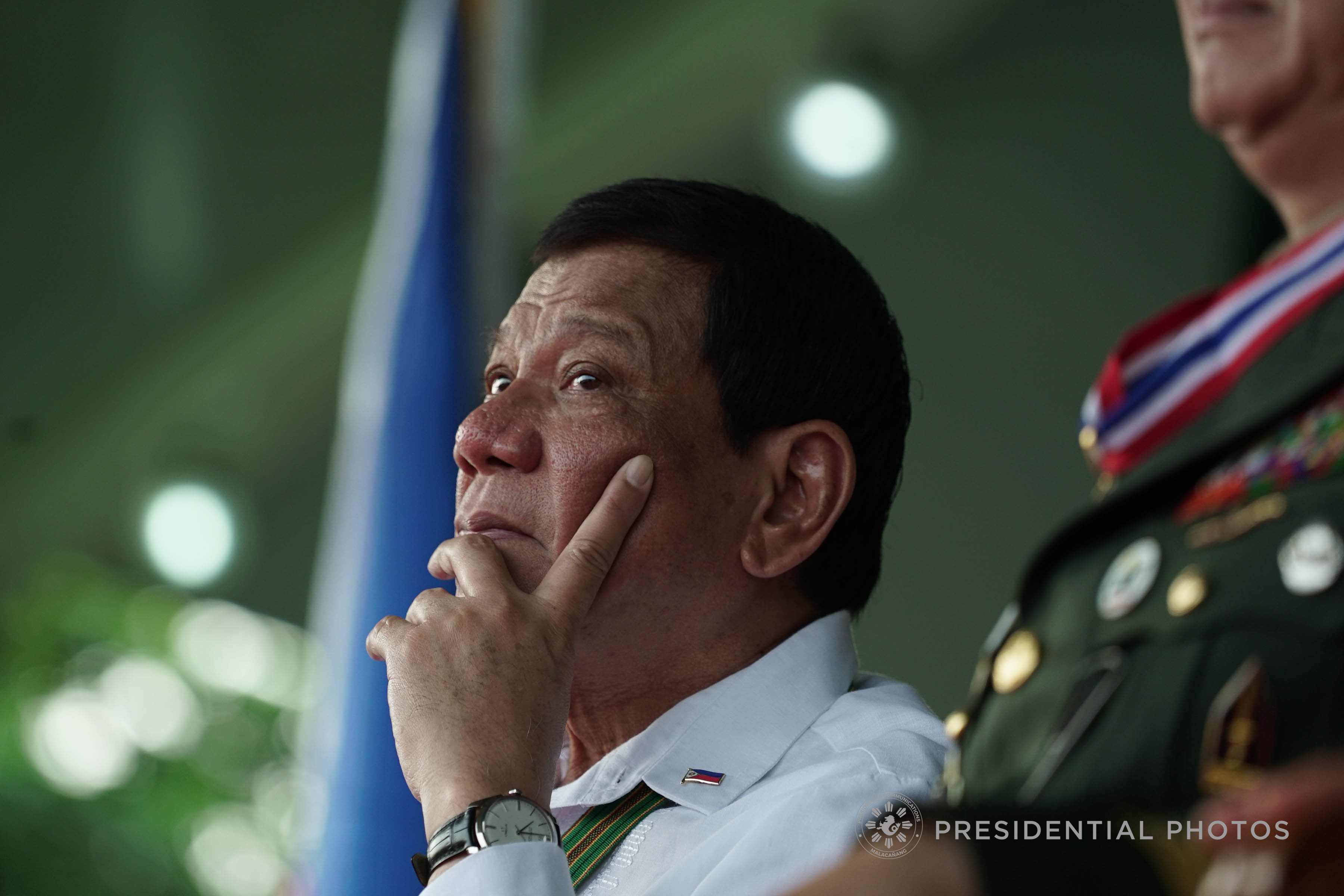 RATINGS DECLINE. President Rodrigo Duterte attends the 58th Philippine Army Change of Command Ceremony at Fort Andres Bonifacio in Taguig City on October 5, 2017. Malacañang file photo 